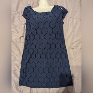 Navy crochet dress